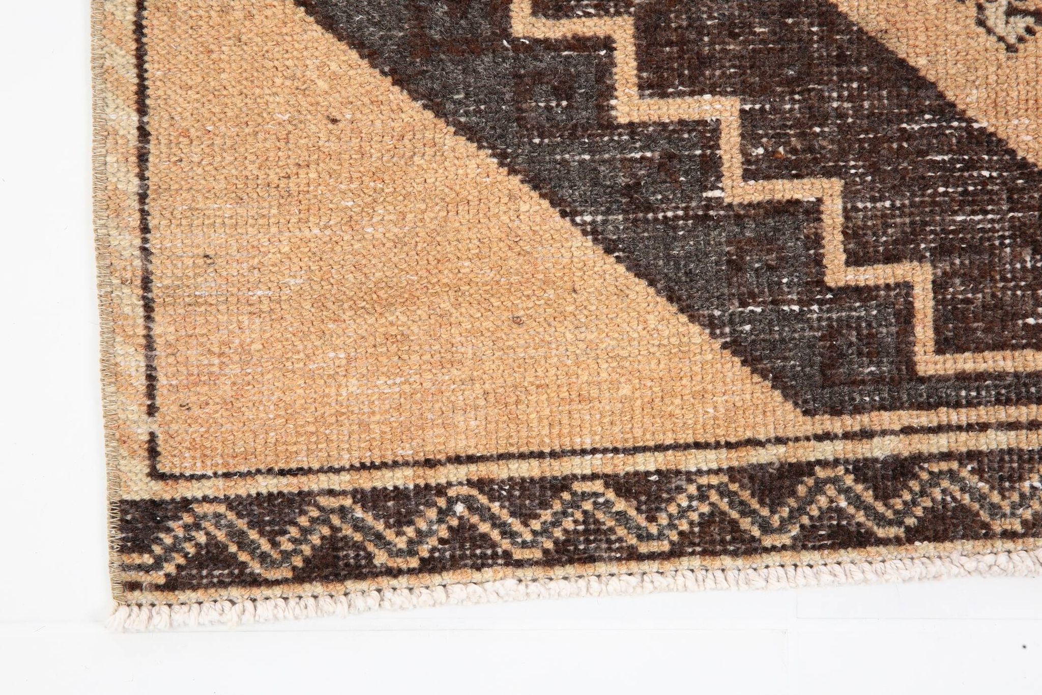 3x11 Rug For Hallway Brown Vintage Persian Runner Rug, 94x345Cm SK 5284