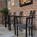 Set of 4 Italian design armchairs from the 80s