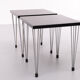 Two Scandinavian hairpin legs side tables 1970s