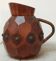 Artisanal wooden jug vase for decoration 1930s/1950s