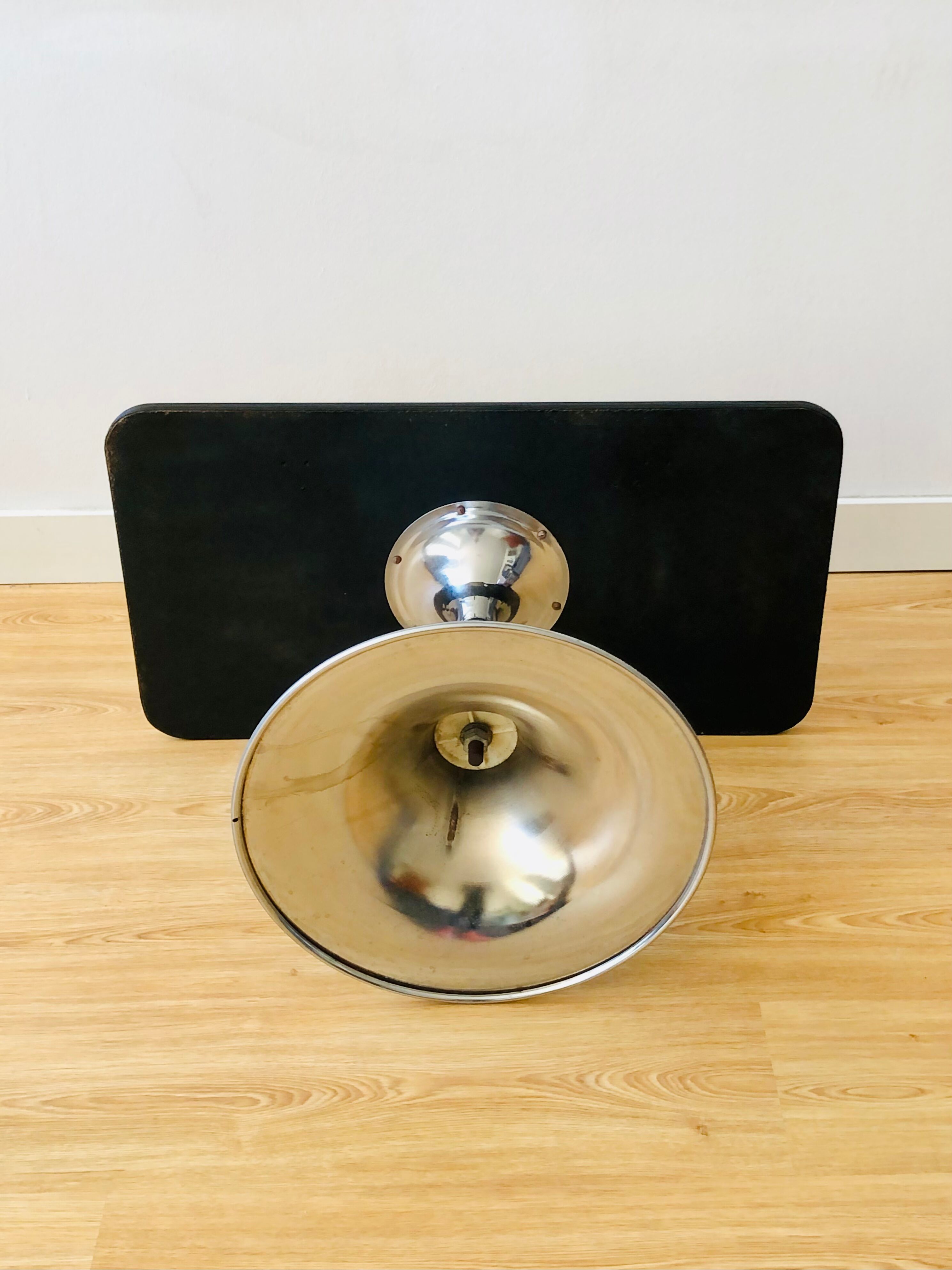 Vintage coffee table chrome tulip foot