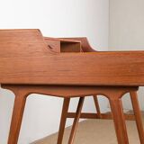Danish teak desk, model 56, by Arne Wahl Iversen/Vinde Mobelfabrik.