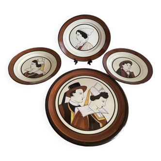 Quimper RP earthenware plates and dishes