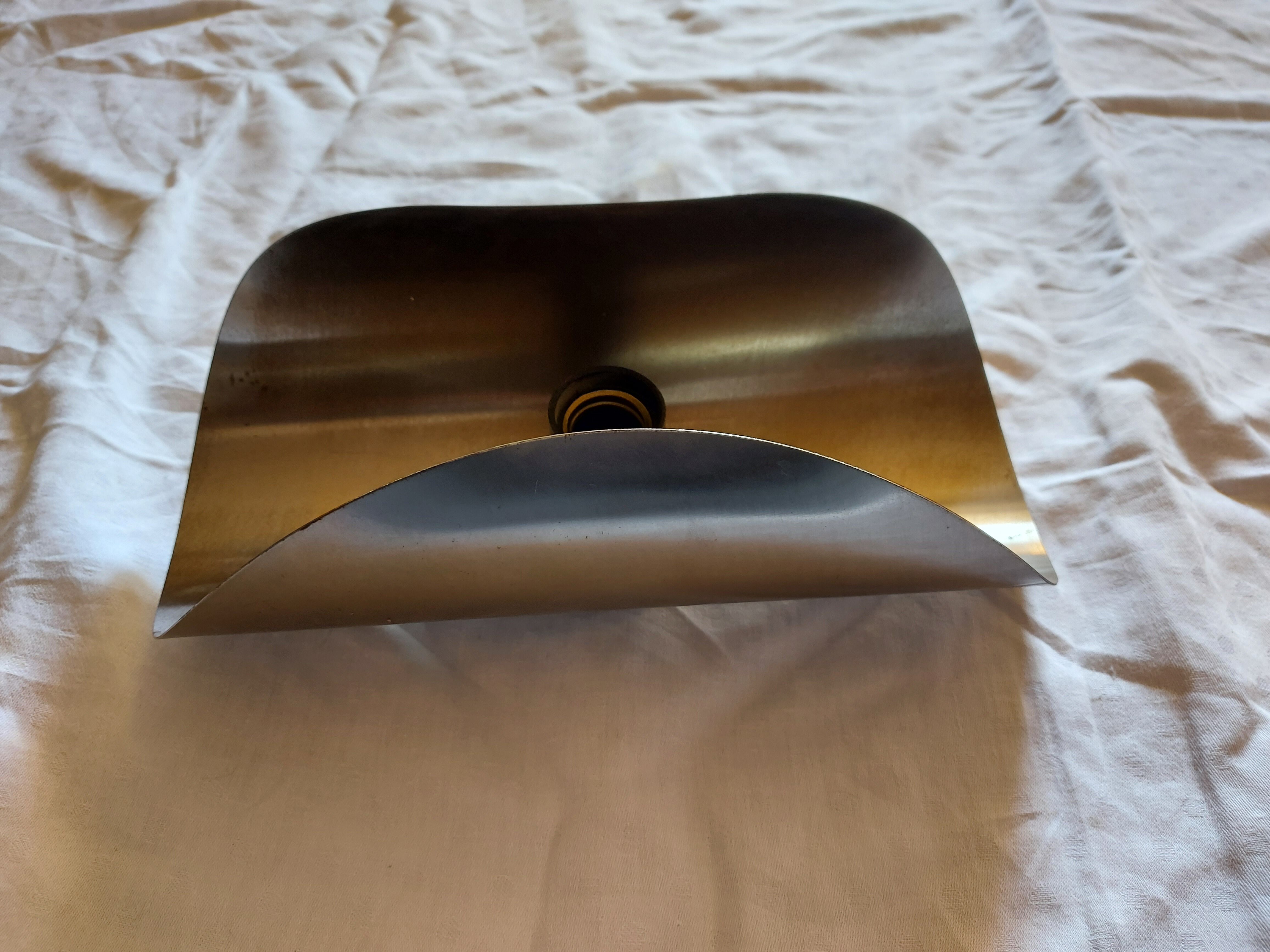 Vintage wall lamp in brushed stainless steel 70