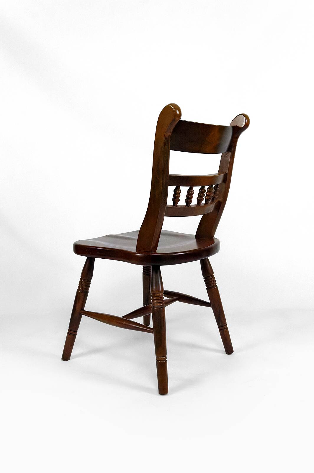 Set of 6 "Windsor" / Western / Cowboy chairs in beech, Circa 1970