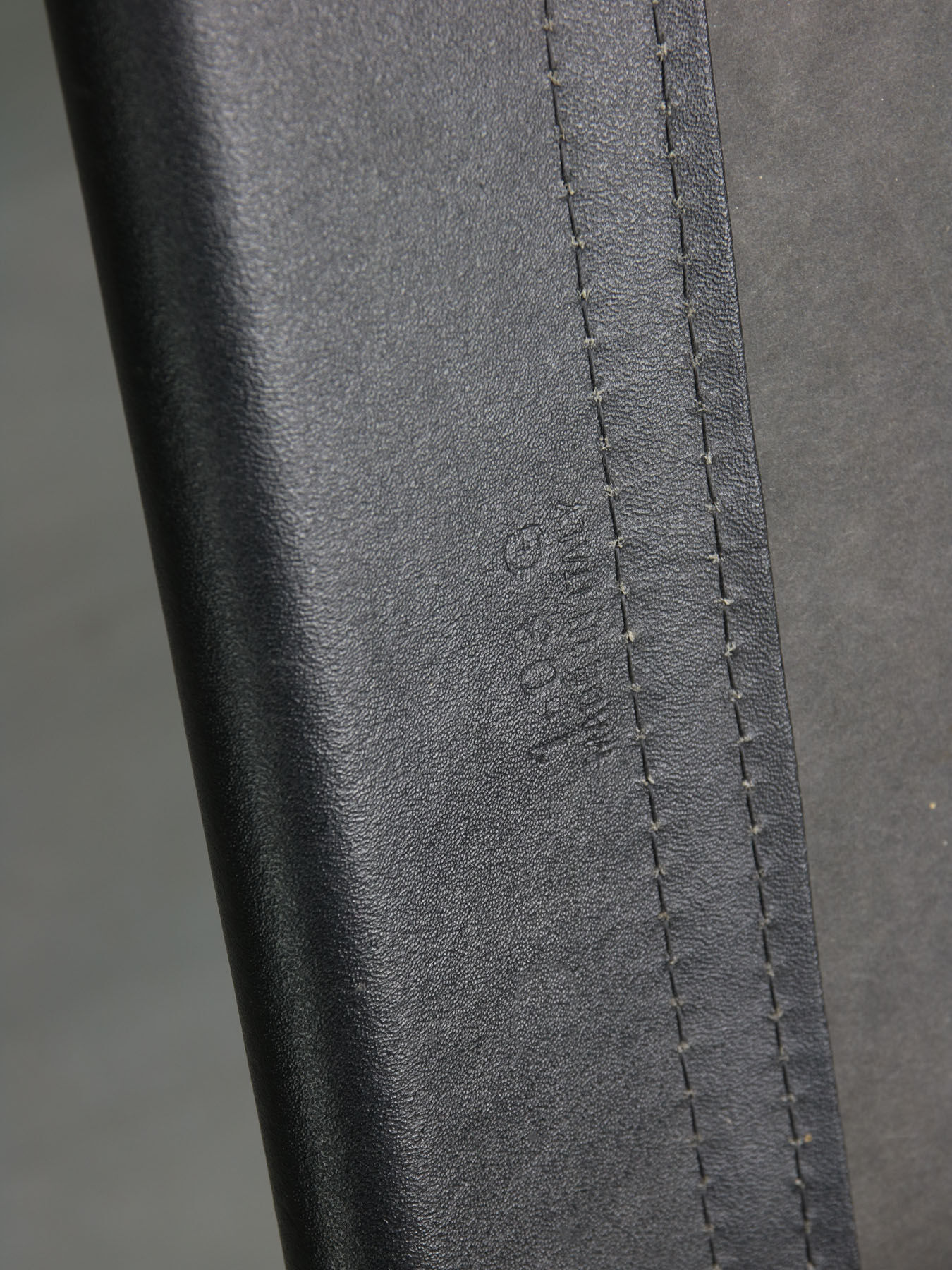 Vintage black leather bauhaus chair, italy