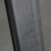 Vintage black leather bauhaus chair, italy