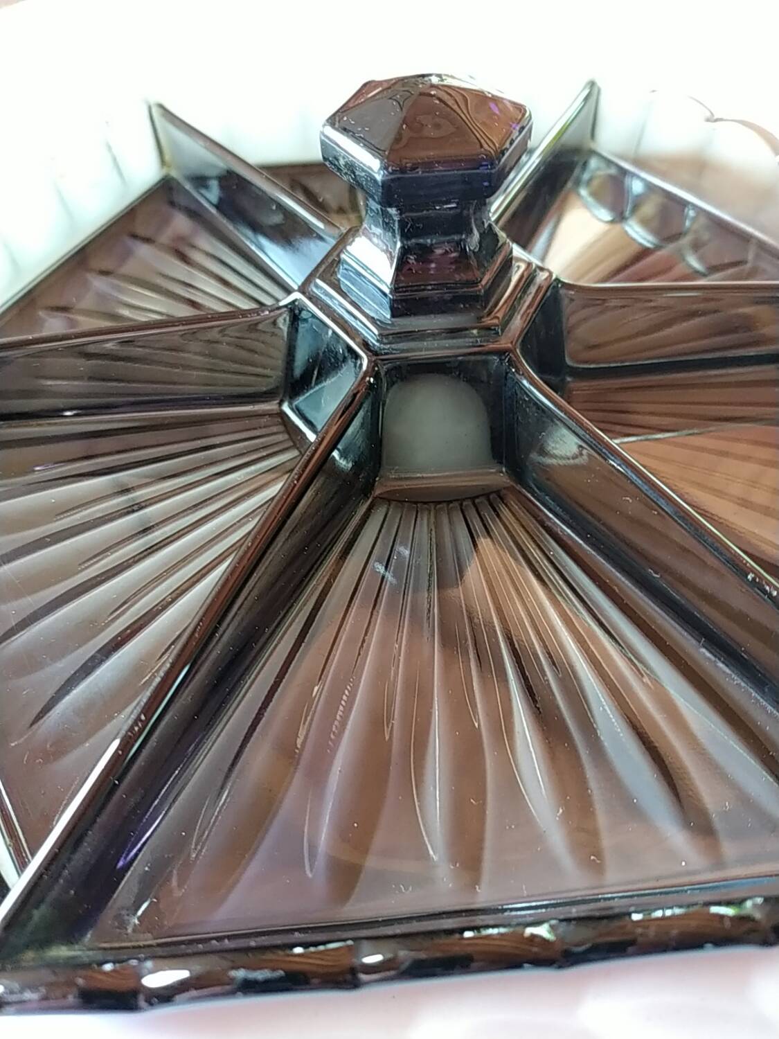 Val Saint Lambert serving dish. Art Deco.