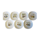 7 berry high porcelain cheese plates