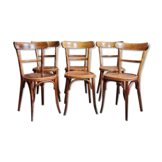 6 Baumann chairs n°105 years 30