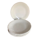 6 assiettes plates porcelaine de Sologne