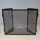 Three-Panel Fire Screen in Expanded Steel Mesh. France. Circa 1970.