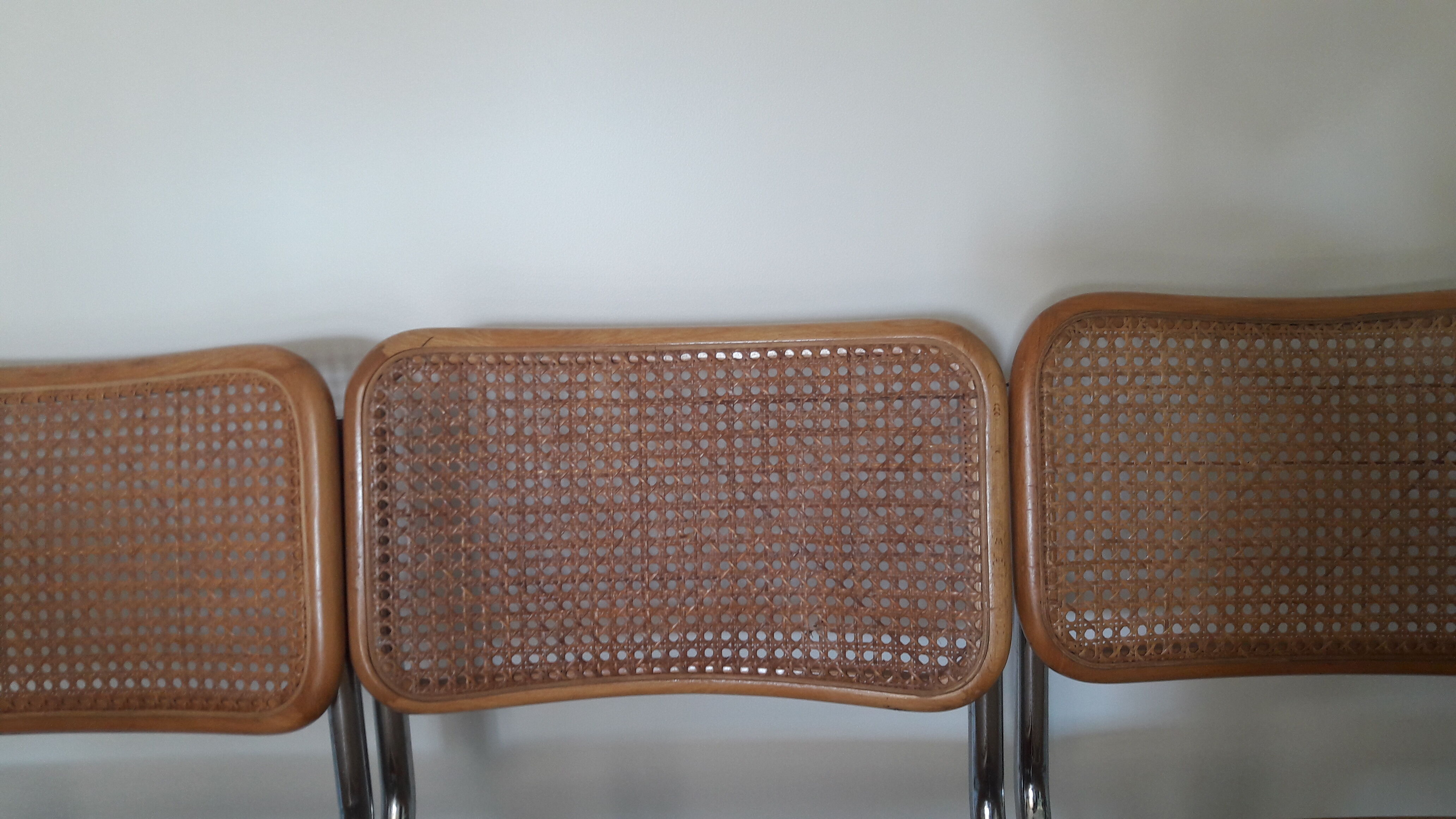 Set of 5 B32 Marcel Breuer cesca chairs