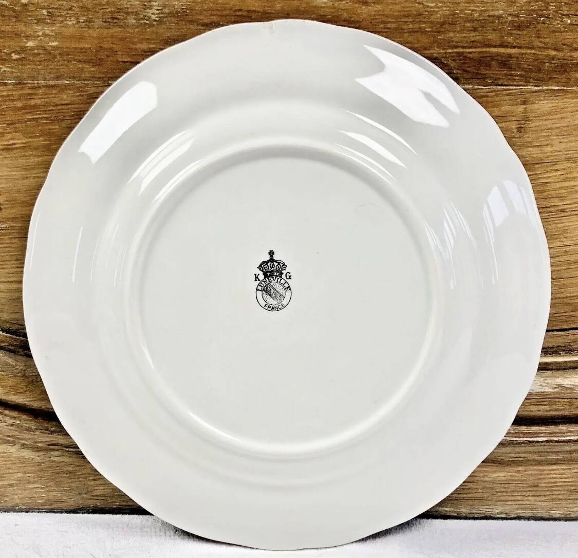 6 dessert plates 22.7 cm Lunéville street light model