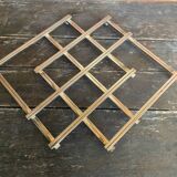 Dessous de plat ancien jacques adnet extensible métal argenté 1950 vin