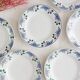 Set of 8 Saint-Amand flat plates, floral decoration