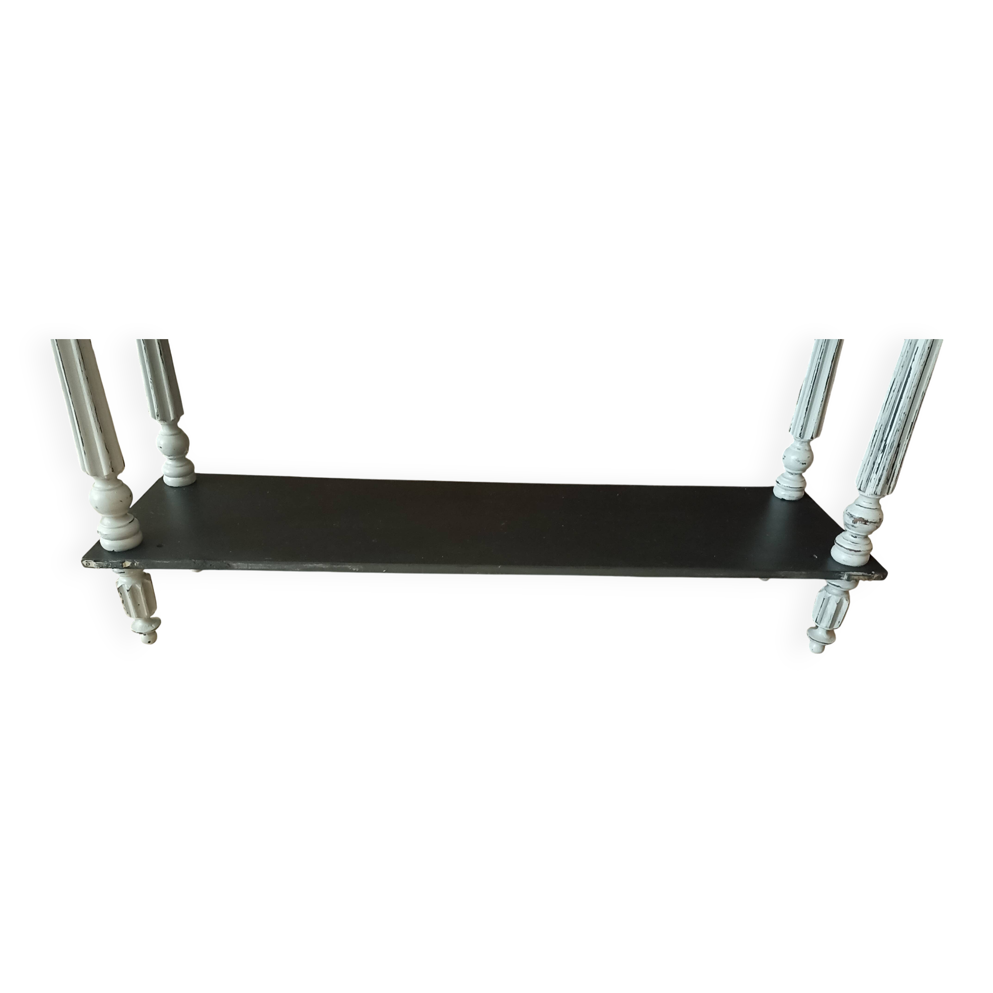 Weathered wooden shelf