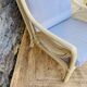 Pair of white rattan armchairs
