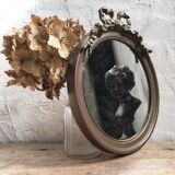 Old brass mirror 25cm