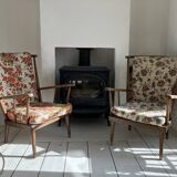 Pair of Baumann fan armchairs