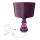 Lampe vintage en chrome et verre de couleur