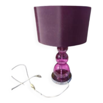 Vintage lamp in chrome and coloured glass