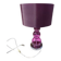 Lampe vintage en chrome et verre de couleur