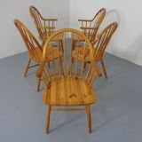 Pine Chairs by Erik Ole Jørgensen, Set of 5