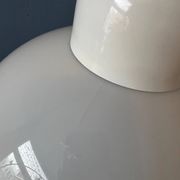 Lampadaire vintage en verre acrylique blanc style spatial