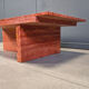 Vintage red travertine coffee table, 1970s