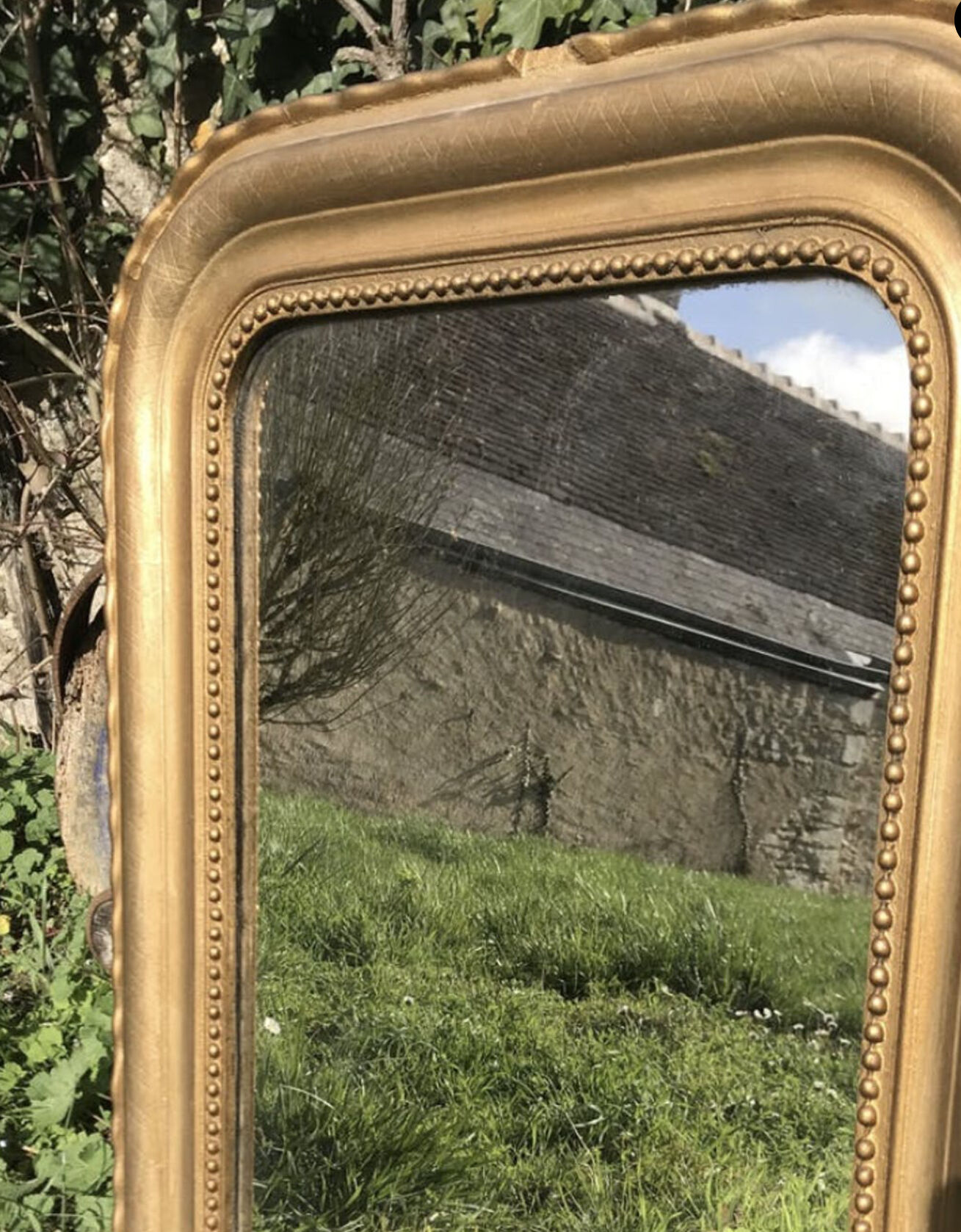 Miroir ancien doré 63x49cm