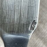 Vintage toile de Jouy cutlery set for 12 fish forks, stainless steel 18/10, like new.