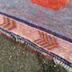 Handmade wool Berber rug with long pile, 110x150cm.