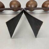44cm Modernist Auböck Style Brutalist copper metal Candleholder, Austria 19