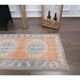 Vintage Turkish Oushak handmade wool runner 81x318