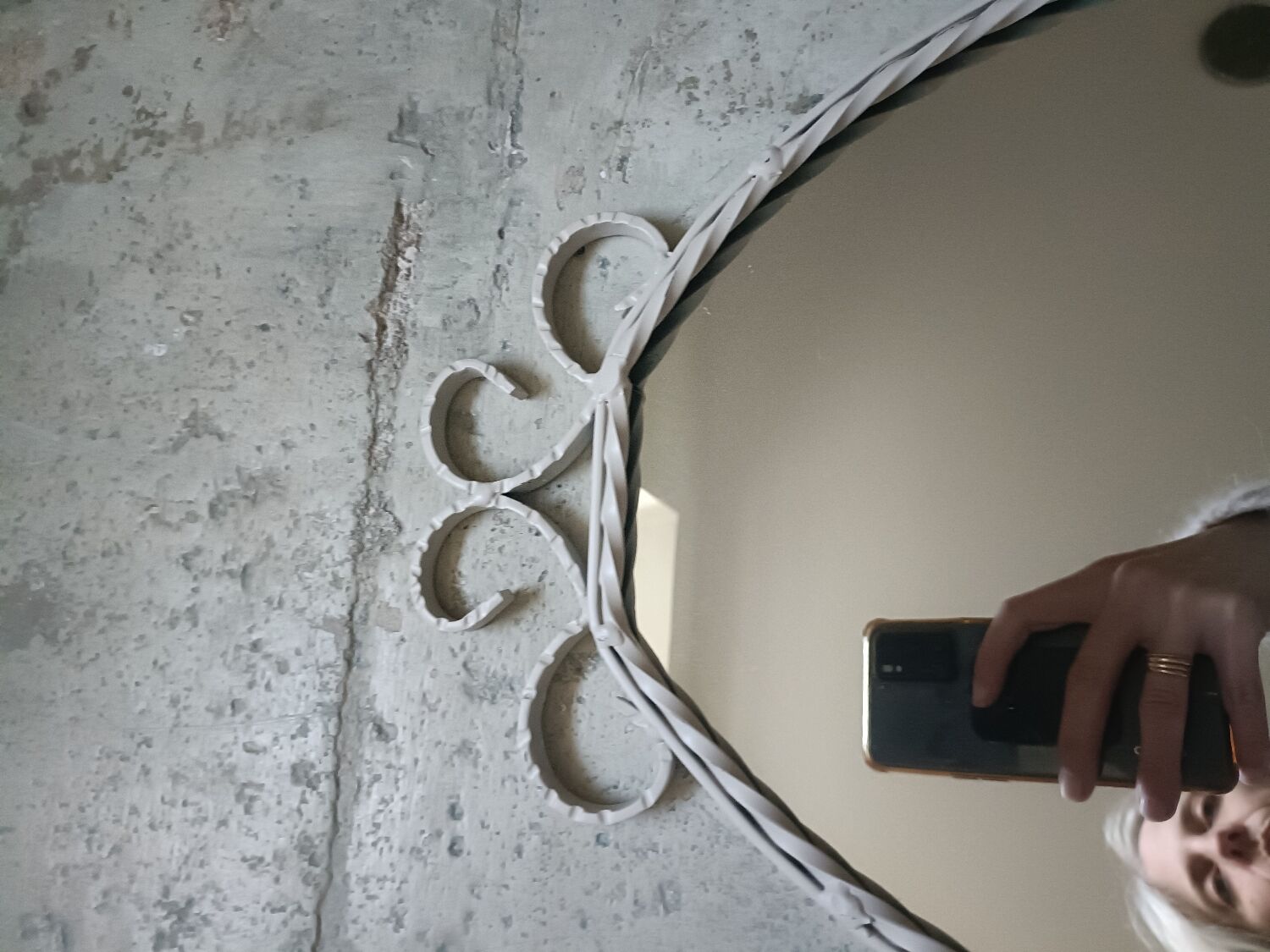 Vintage wrought iron mirror