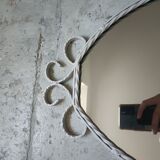Vintage wrought iron mirror