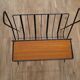 Vintage magazine holder in metal and teak 1960