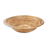 Rattan and copper dish