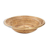 Rattan and copper dish