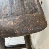 Brutalist solid wood console