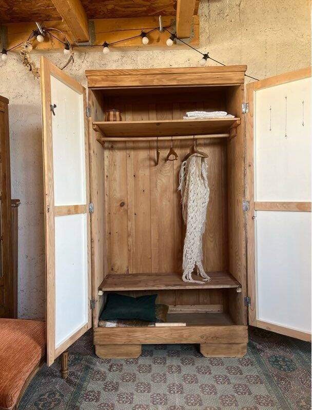 Antique pine wardrobe