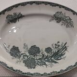 Ancien plat ovale terre de fer manufacture st amand modèle: daisy