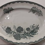 Ancien plat ovale terre de fer manufacture st amand modèle: daisy