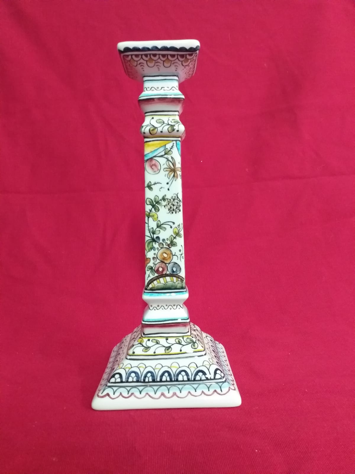 Coimbra pottery ceramic candlestick