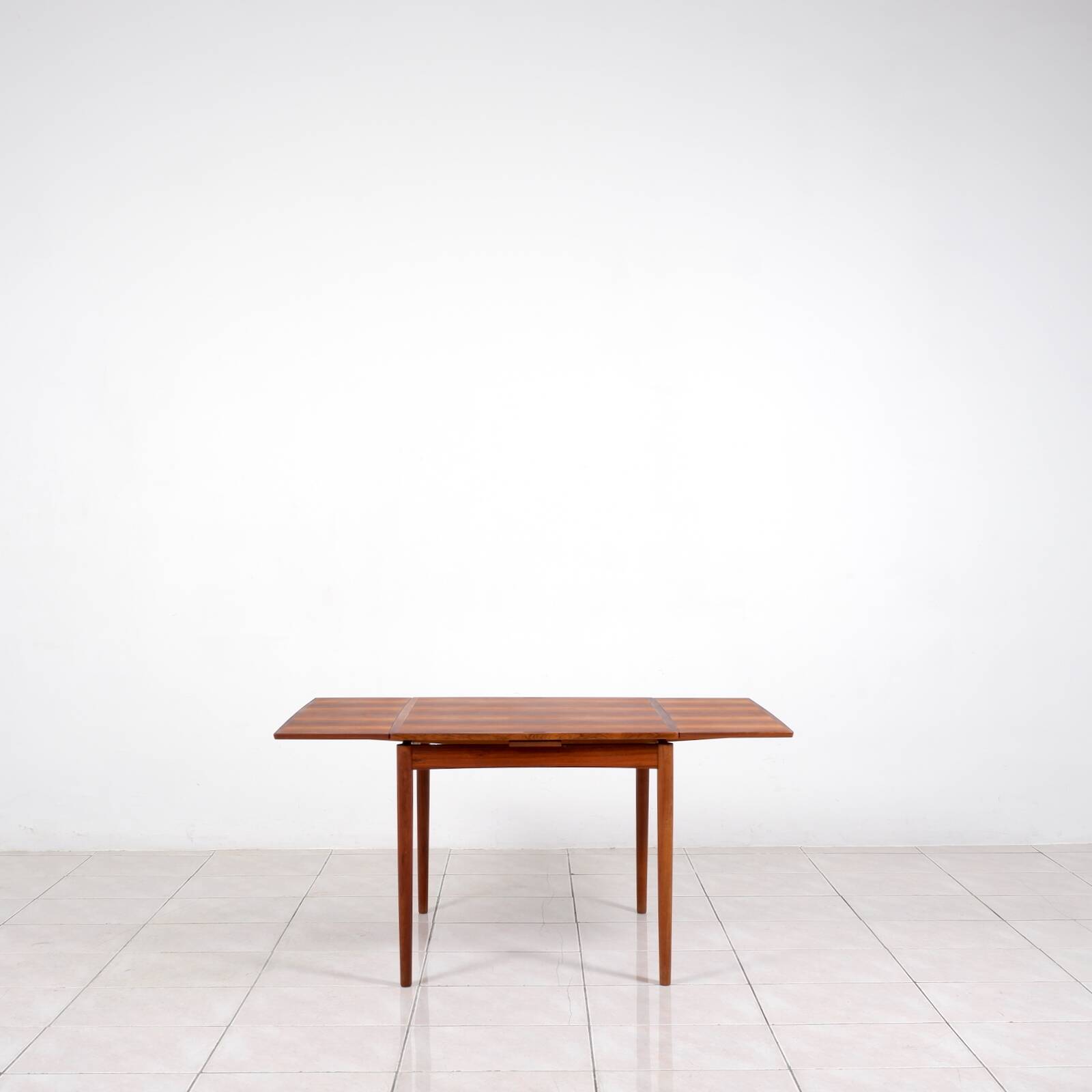 Rosewood / leather dining / gaming table by Poul Hundevad