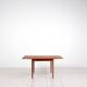 Rosewood / leather dining / gaming table by Poul Hundevad