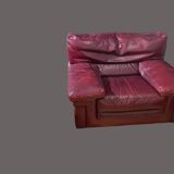 Roche Bobois Set – Patinated cognac leather – 1980s design