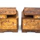 Art deco bedside tables, poland, 1950s