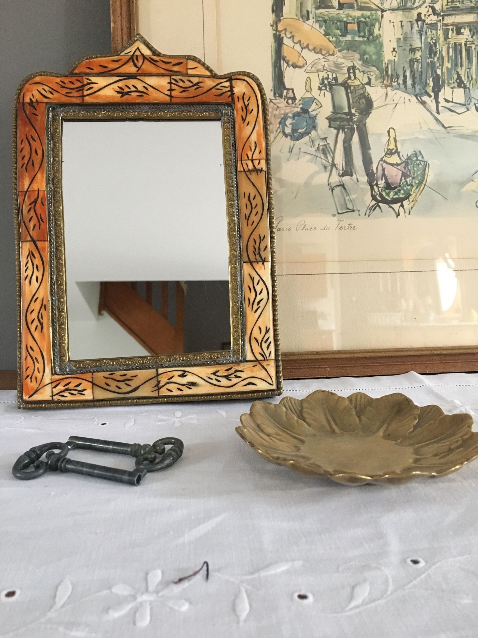 Oriental mirror 26x18cm